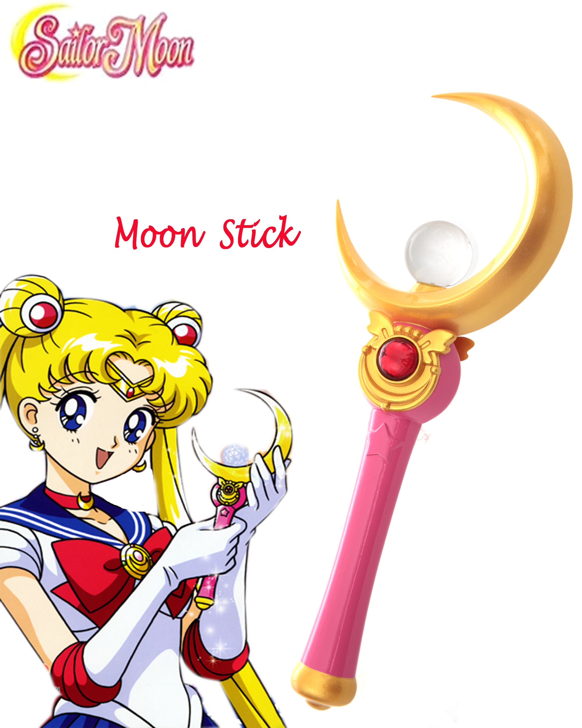 Sailor Moon Princess Sailor Moon Tsukino Usagi Moon Stick Anime Cosplay Accessories